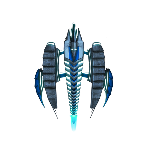 Futuristic Space ship, sea creature inspired design