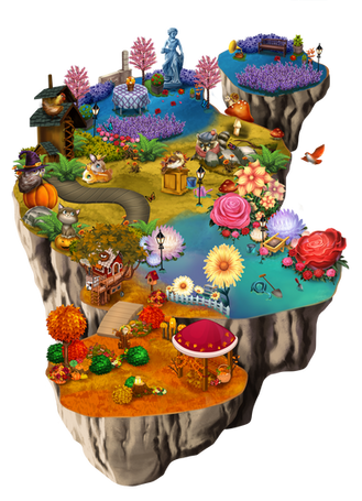 This magical place is filled with the cutest furry animals, giant woodland flowers, and some enchanted houses.