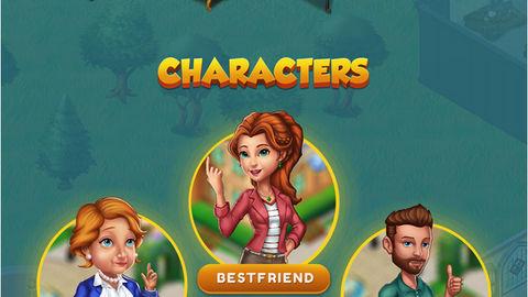 Characters in the Museum Adventure Game featuring the best friend, the mayor and delivery man