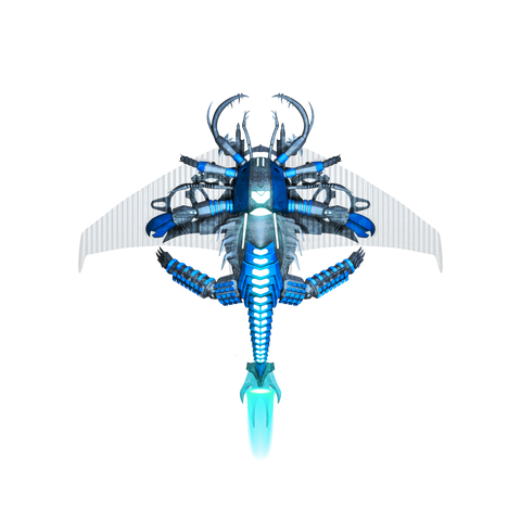 Futuristic Space ship, sea creature inspired design