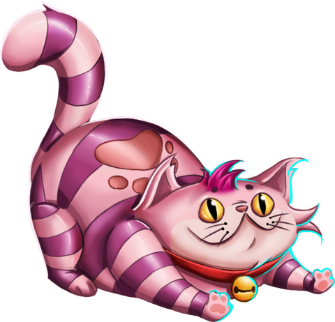 A tubby cat, It has a striped pattern and heart shape marks pressed on its back. 