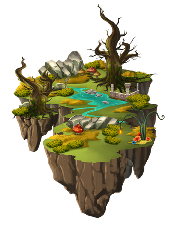 a sinister place where trees die and rivers dry up. It is said that this eerie wood is the home of the dark elves, a mystery people who are shrouded in darkness.