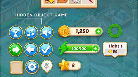 Museum Adventure is a puzzle game where players navigate a museum by interacting with its various UI elements. These elements include an interactive map, a list of objectives, and a hint system. 