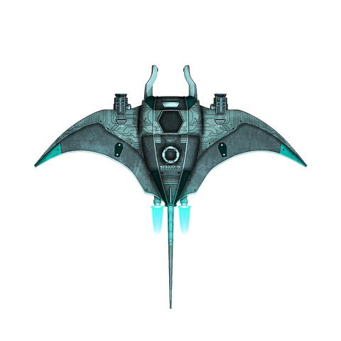 Futuristic Space ship, sea creature inspired design