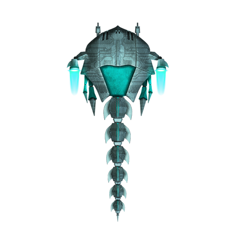 Futuristic Space ship, sea creature inspired design