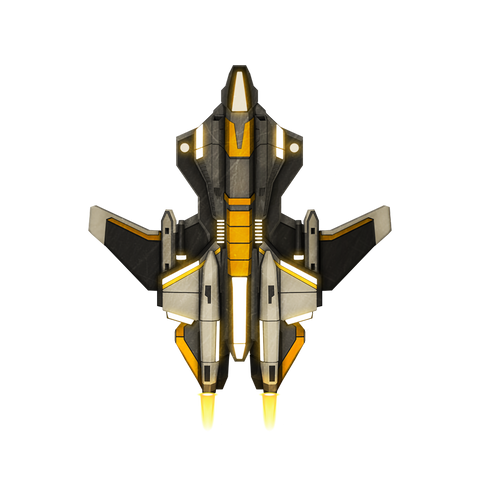 Futuristic Space ship whith white base color 