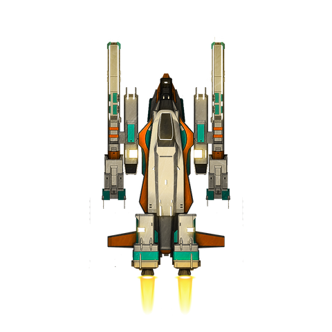 Futuristic Space ship whith white base color 