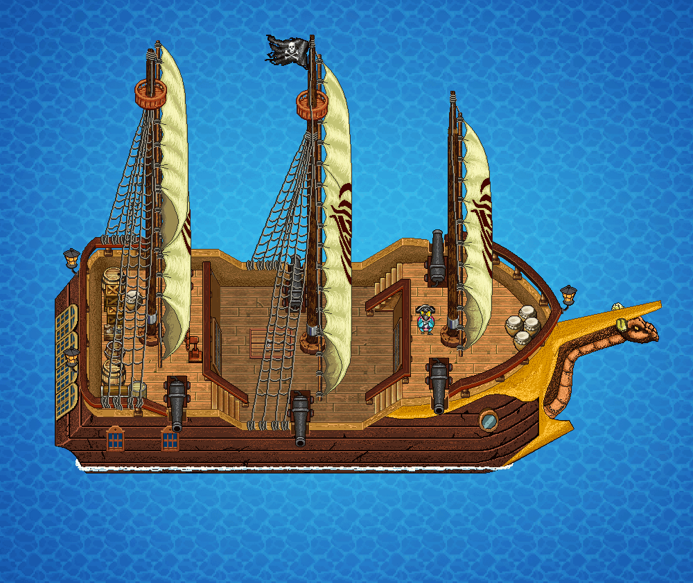 Pirate Ship Pixel Art  for Damned Pirates Society